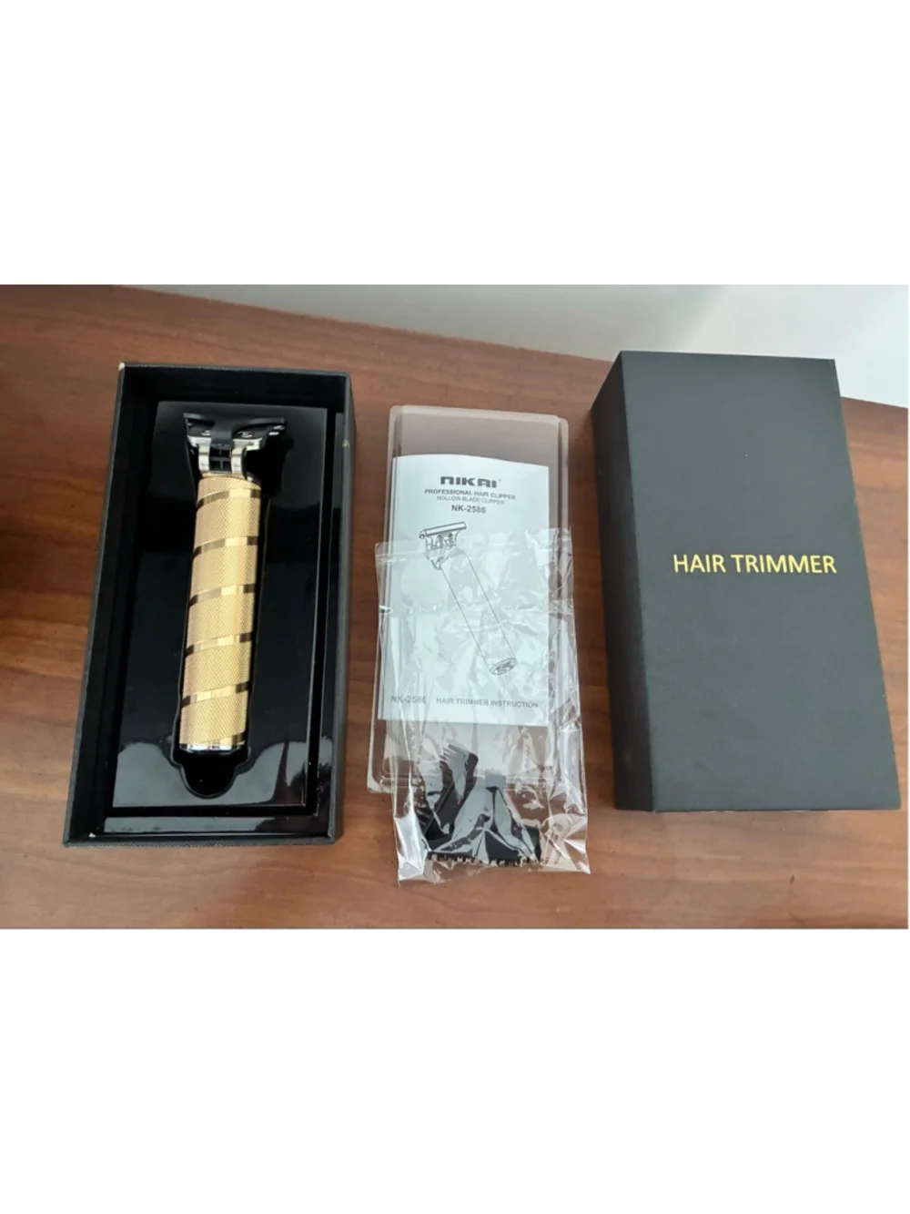 Nikai Professional Hair Clipper Trimmer One Size Gold and Black